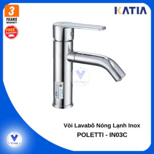 Vòi Lavabo Nóng Lạnh Inox IN03C