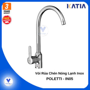 Vòi Rửa Chén Nóng Lạnh Inox IN05